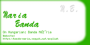 maria banda business card